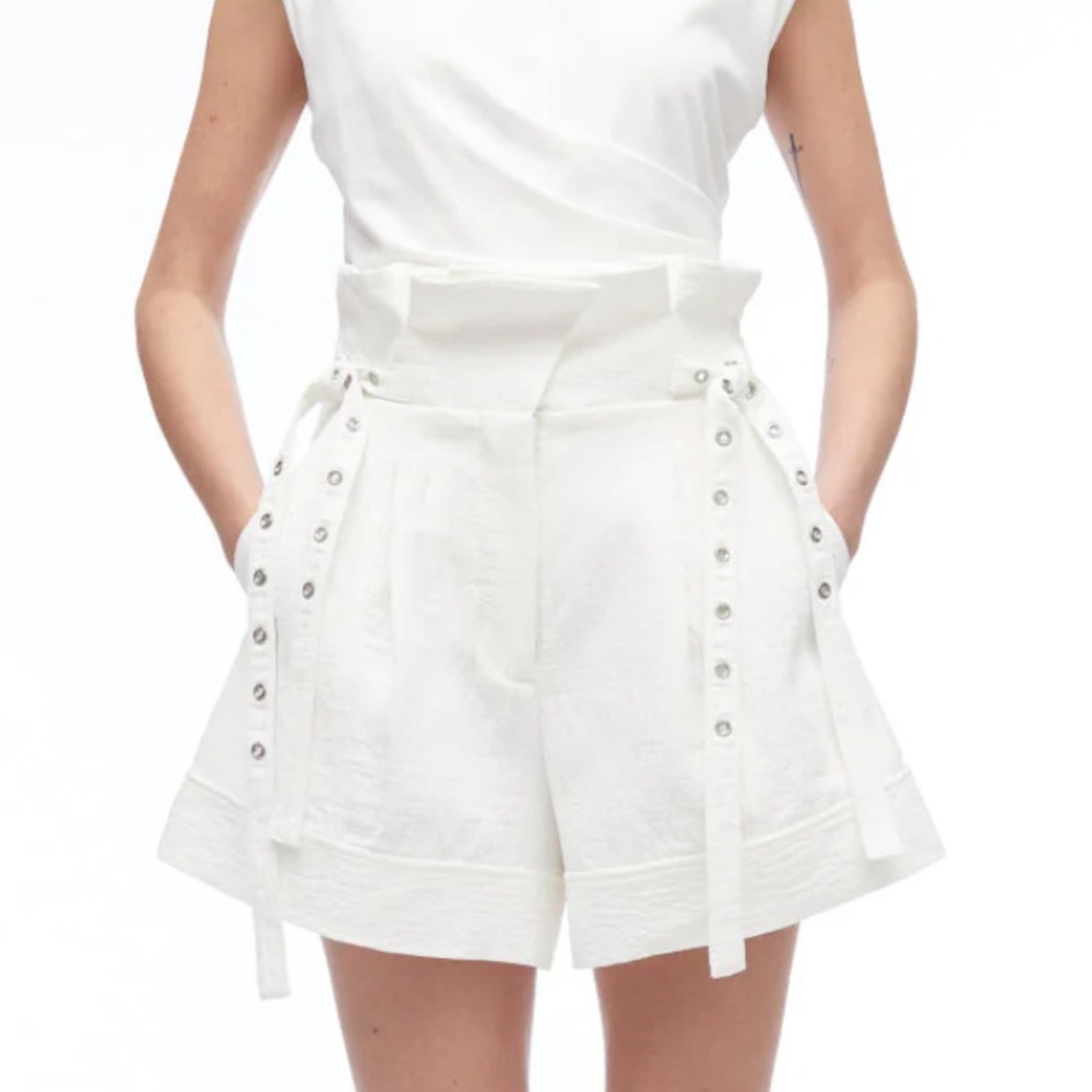 3.1 Phillip Lim Paperbag cotton-Linen shorts